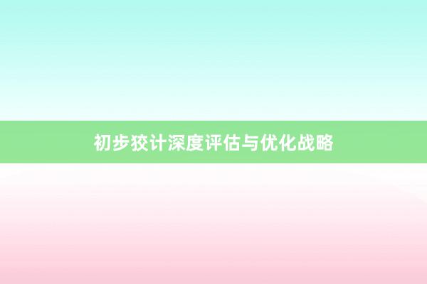 初步狡计深度评估与优化战略